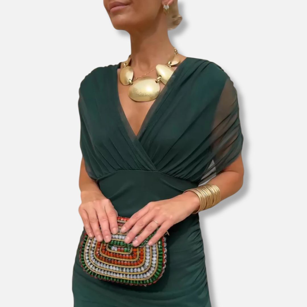 Elysea™ Luna - Elegant Dress With V-Neckline